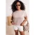 Trendyol Curve Dames Beige Effen Kort Regular fit Grote maten Blouses
