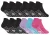 Sock Snob – 12 Paar Meisjes Gymsokken met Grips | Enkelsokken met Antislipzool – Roze / Zwart