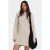 ONLY gebreide midi jurk met col en wol – beige