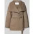 comma Korte blazer van wolmix met strikceintuur