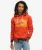 Outdoor Gestreepte Hoodie met Afbeelding Oranje