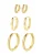 Hey Happiness Oorbellen ‘Trio Hoops’  goud