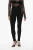 Gebreide legging met ritsdetail in zwart