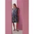 Street One Dames Knie-lange jurk met ronde hals en print in Blauw