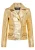 Dames leren gouden Brando bikerjack – Loddon