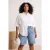 Trendyol Curve Dames Ecru Effen Lang Oversized Grote maten Overhemden