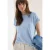 Cecil Dames Shirt met boothals in gebreide look in Blauw