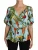 Dolce & Gabbana Multicolore Groenteprint Zijden Top Peplum Wikkelblouse