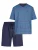 HAJO Pyjama kort ‘Premium Cotton’  blauw