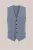 WE Fashion – Heren regular fit gilet van linnenmix – Regular fit – Lichtblauw – Katoen –