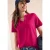 Shirt met korte mouwen en gespleten hals
