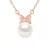 Ketting Butterfly White Pearl verzilverd goud roze