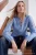 TRENDYOLMİLLA Dames Blauw Effen Lang Oversized Overhemden