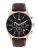 Rhodenwald & Söhne Analoog horloge  donkerbruin / rose-goud / zwart