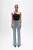 BENU Dames Blauw Grijze Straight Leg Jeans