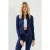 TRENDYOLMİLLA Dames Donkerblauw Effen Getailleerd Sport Blazers