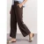 Street One Dames Broek met High Waist en Wide Leg pijpen in een Loose Fit pasvorm in Bruin