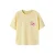 NAME IT KIDS T-shirt met backprint lichtgeel