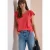 Shirt met overhangende schouders en uitgesneden details