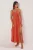 TRENDYOLMİLLA Dames Rood Bloemen Maxi Mouwloos Strandkleding Skater Strandjurken