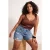 Trendyol Curve Dames Bruin Effen Lang Regular fit Grote maten Blouses