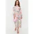 Trendyol Modest Dames Paars Bloemen Maxi Lang Casual Skater Modest Jurken