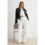TRENDYOLMİLLA Dames Ecru Effen Wijde pijp Normale taille Broeken