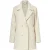 Smashed Lemon Korte double breasted jas met bloemenborduursel in off-white |