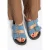 Wittchen Dames Blauwe Suède Leren Slippers