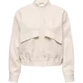Jacqueline de Yong Jdykari linen mix short jacket zand