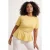 Trendyol Curve Dames Geel Effen Kort Regular fit Grote maten Blouses