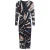 Ted Baker Ellylou Bodycon Jurk Met Print En Mesh En Plooien, Zwart