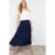 TRENDYOLMİLLA Dames Donkerblauw Effen Midi Skater Rokken