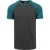 Urban Classics Heren Contrast Raglan T-shirt (Houtskool/Teal)