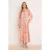 Lange maxi-jurk met bloemenprint voor dames, casual/dagelijks, A-lijn model, geschikt voor hijab.