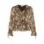 VILA semi-transparante top met dierenprint – lichtbruin