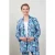 DIDI Travel Blazer Mida In Offwhite With Blue Azur Fusion Print