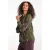 Didi gestreepte blouse met borduursels – donkergroen/paars