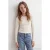 TRENDYOLKIDS Meisjes Ecru Effen Lang, Regular fit T-shirts