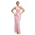 Vrouwelijke Asymmetrische Maxidress met Plissé Goddiva