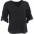 Chloé V-hals blouse met gegolfde mouwen in zwarte zijde