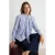 TRENDYOLMİLLA Dames Blauw Gestreept Lang, Oversized Blouses