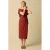 Sissy-Boy midi jurk met knoopdetail – donkerrood