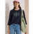 Shirt met 3/4-mouwen en tekst in luipaardprint