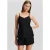 Karl Lagerfeld Essential Logo Satin Pj Set Black