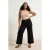 Trendyol Curve Dames Zwart Effen Flared Hoge taille Grote maten Jeans