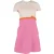 Valentino Colorblock A-lijn jurk met strikdetail in roze wol