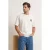 TRENDYOL MAN Heren Ecru Geborduurd Kort Oversized T-shirts