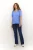Blouse met korte mouwen Regular fit Ultramarine