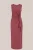 WE Fashion – Dames midi jersey jurk – Regular fit – Oudroze – Viscose –